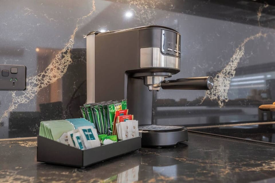 Thoughtfully stocked with coffee, tea, pantry essentials, and cooking basics.