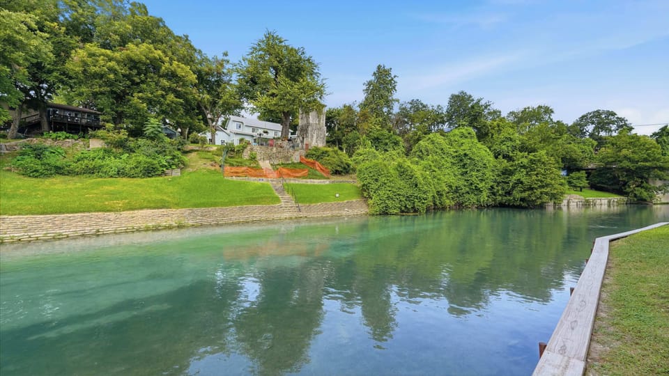 Enjoy the lovely Comal River right in front of the property!