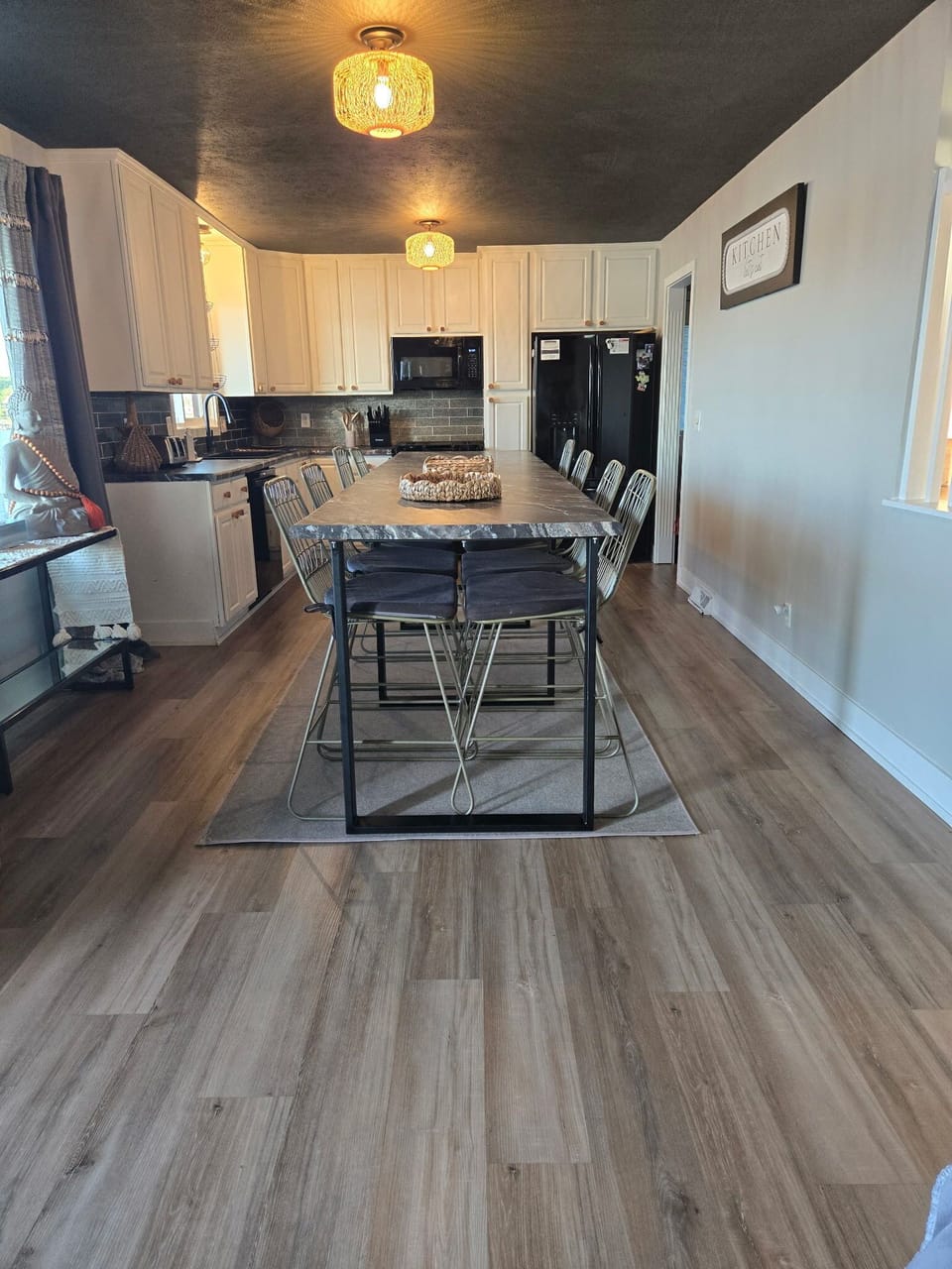 Kitchen hub,open flow perfect for shared meals after a day on the water.