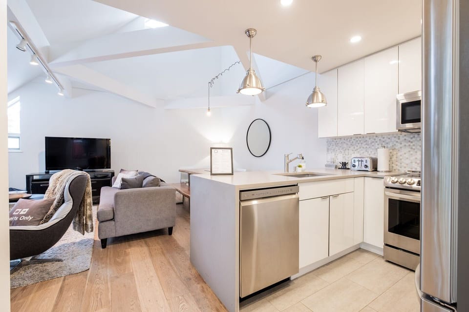 Kitchen and living area
