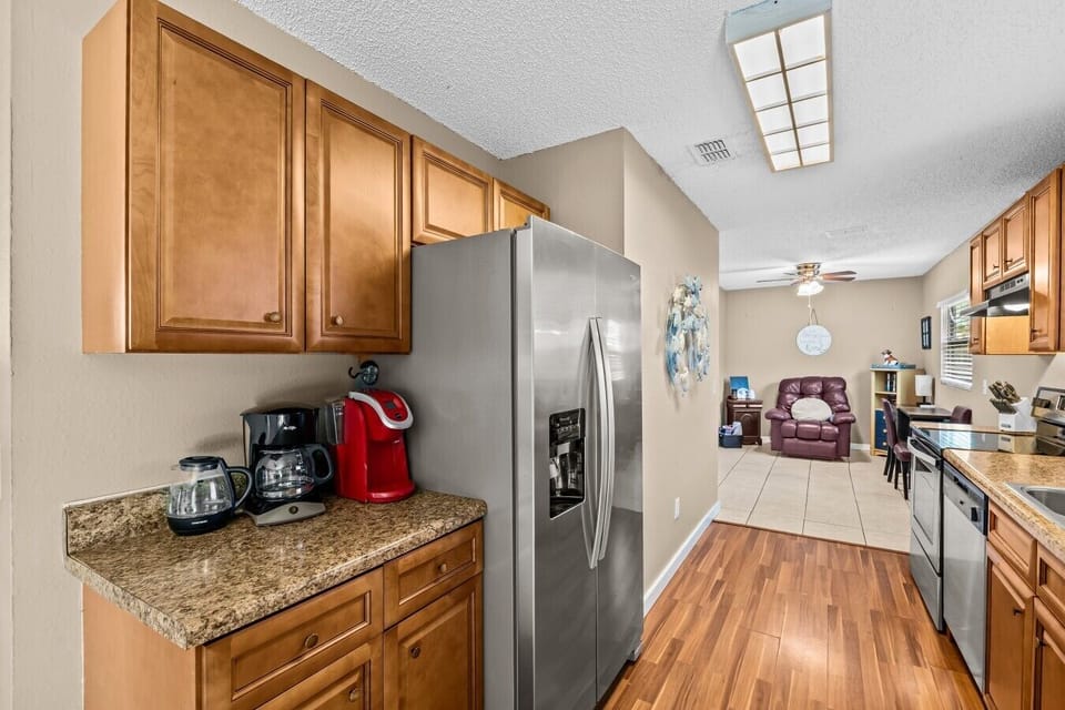 Kitchen | Coffee Station | Stainless Steel Refrigerator
