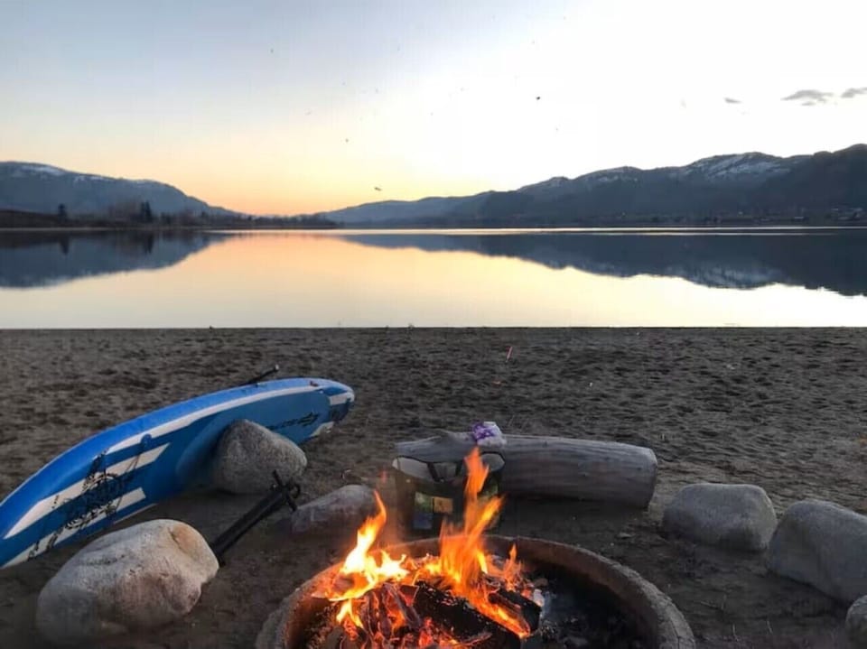 Fire on the beach