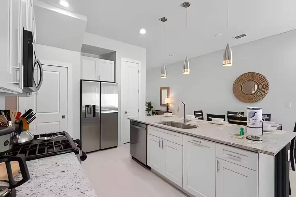 Spacious kitchen with plenty of counter space and all the essentials.