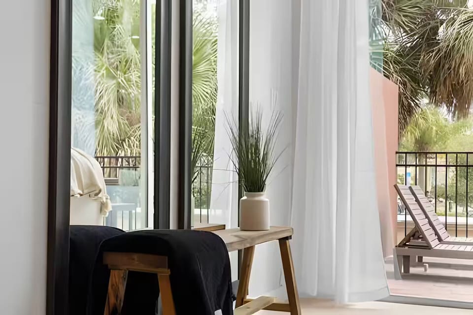  Embrace tranquility with this serene corner.
