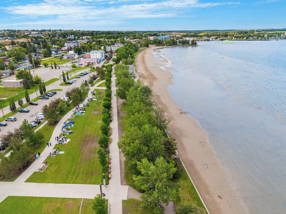 Sandy Sylvan Lake beach just minutes from the home