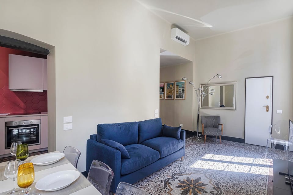 Apartment, Balcony | Living area | 35-cm TV with digital channels