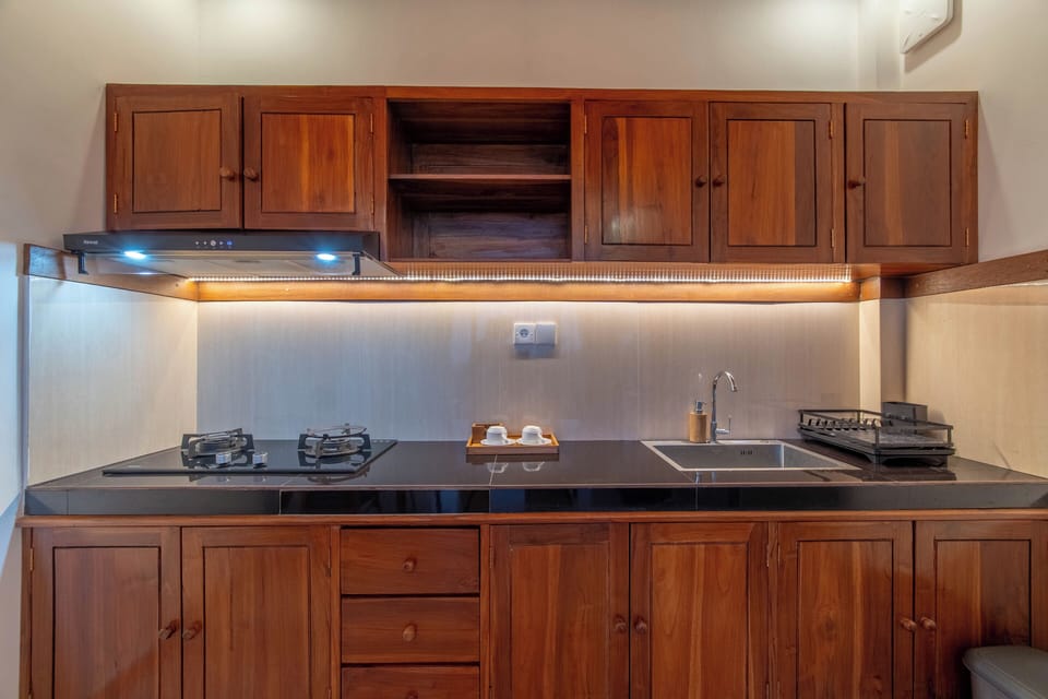 Exclusive Villa, 1 Bedroom, Private Pool | Private kitchen | Full-size fridge, microwave, stovetop, cookware/dishes/utensils
