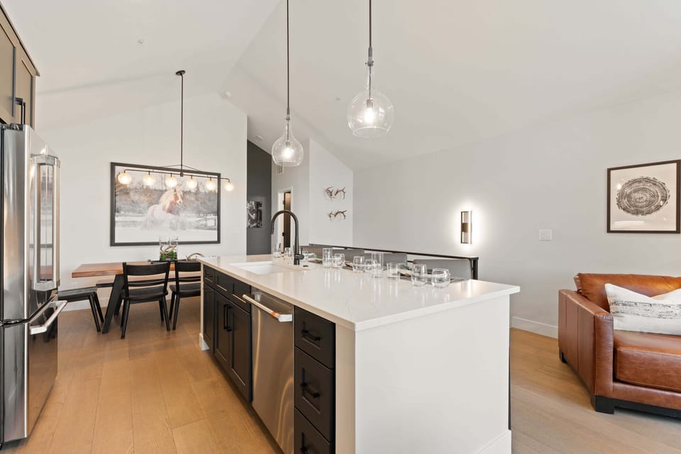 Kitchen area featuring stainless steel appliances