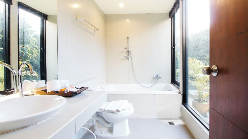 Suite | Bathroom | Shower, free toiletries, towels