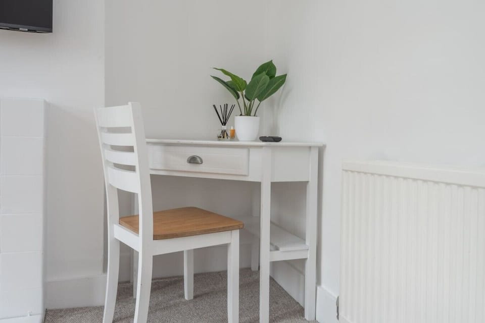 A dedicated workspace for remote work or trip planning.