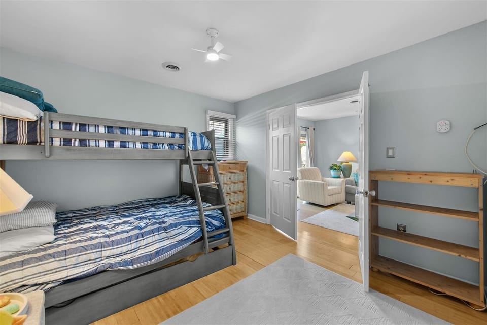Another look at the fun bunk room, providing plenty of flexible sleeping options for the kids or extra guests.