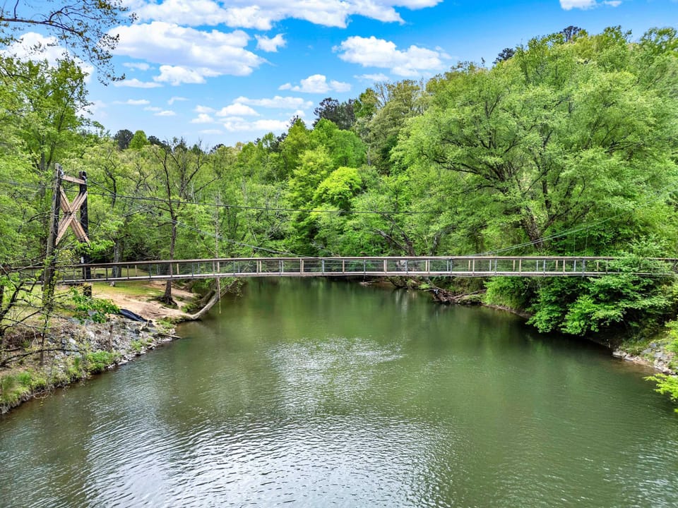 Walking Bridge over Coosawattee River from Fish Trap Park to Riverside Pool