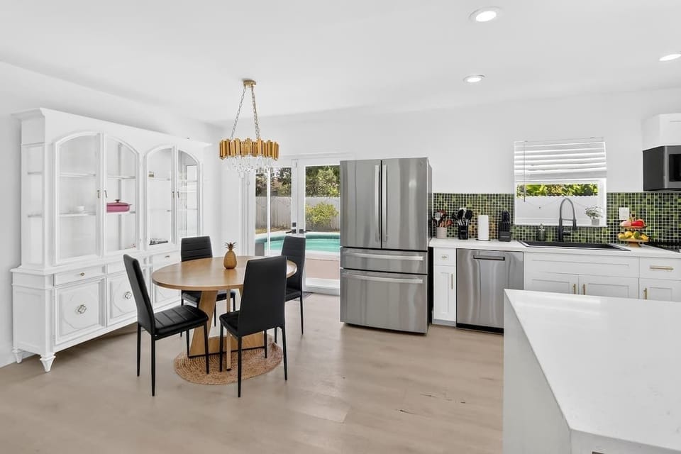 Dining table with seating for four guests