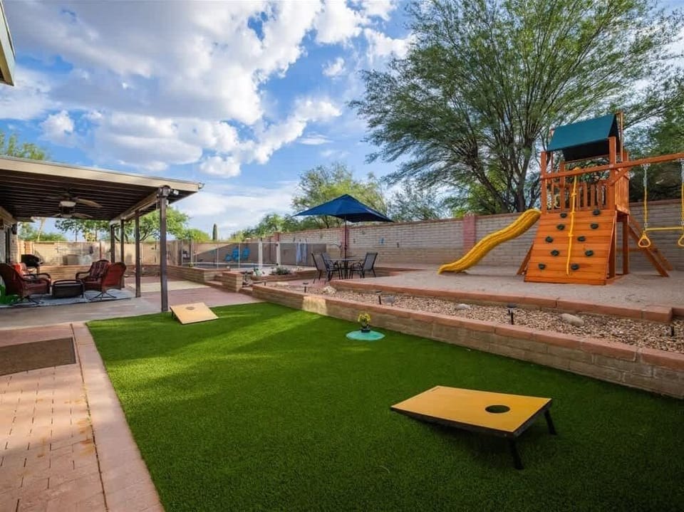 The backyard has everything you could think of!