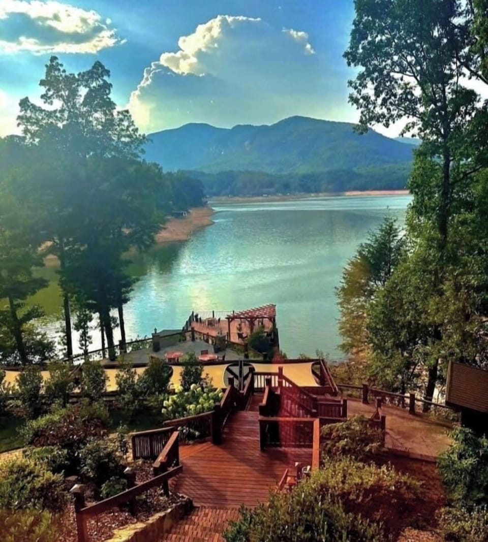 Appalachian Restaurant-One of the many open restaurants along Lake Lure. Lake opens for swimming in May 2026