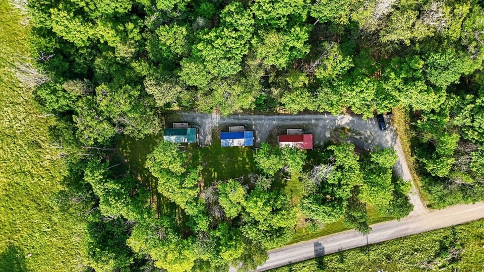 Aerial View | Secluded Setting | Private Cabins