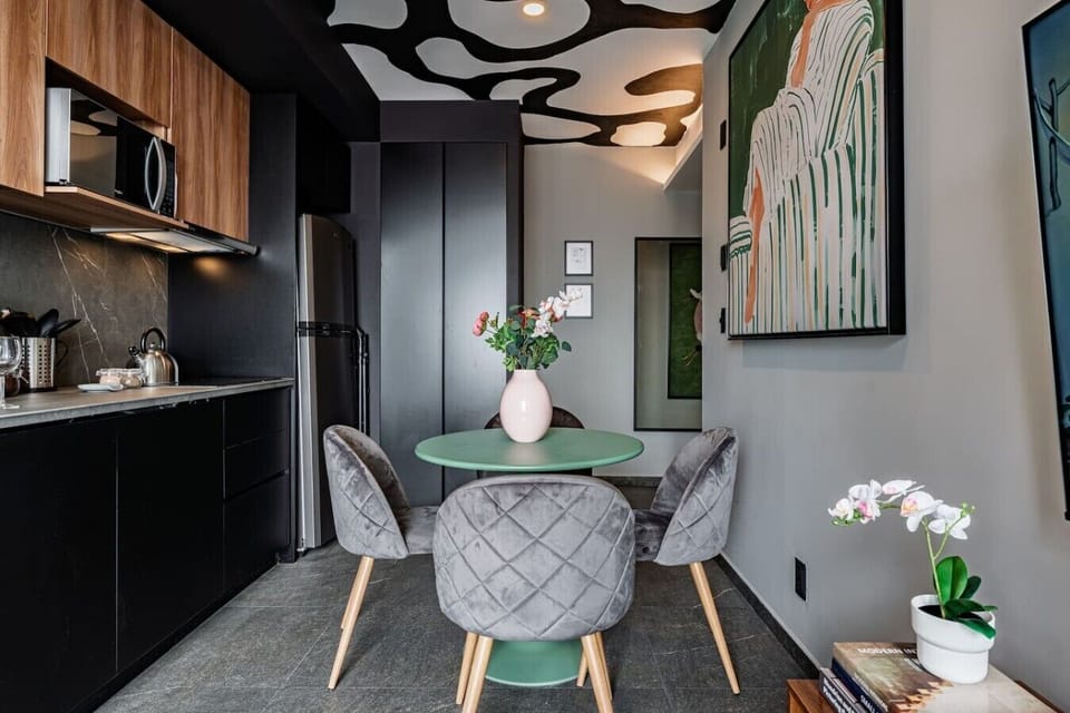 Gather around the dining space and enjoy meals at home!