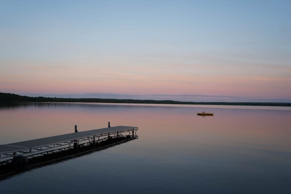 Private dock and floating raft. 3 feet deep around dock and floating raft. 
