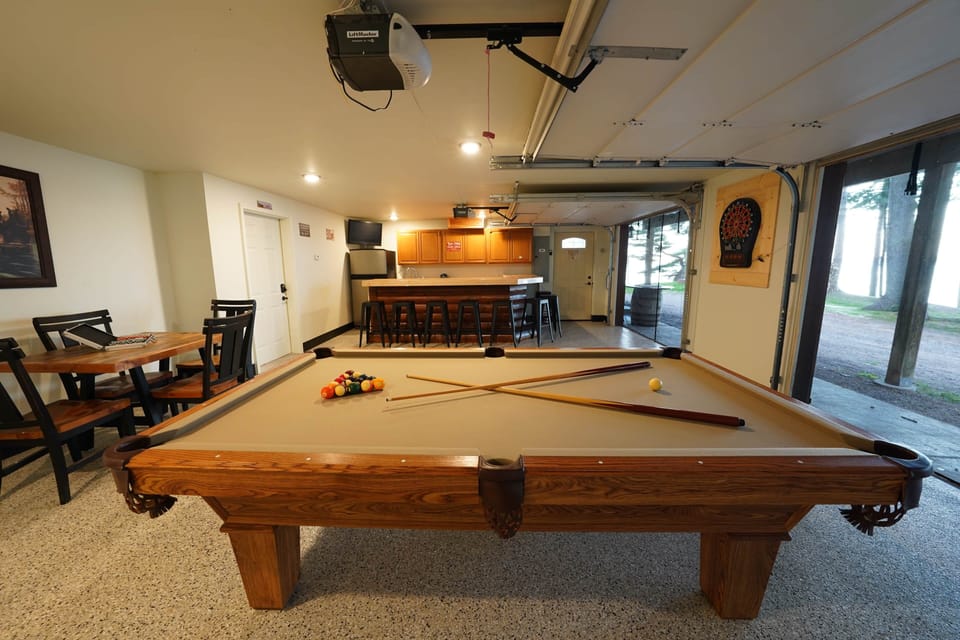 Indoor bar/rec room. 