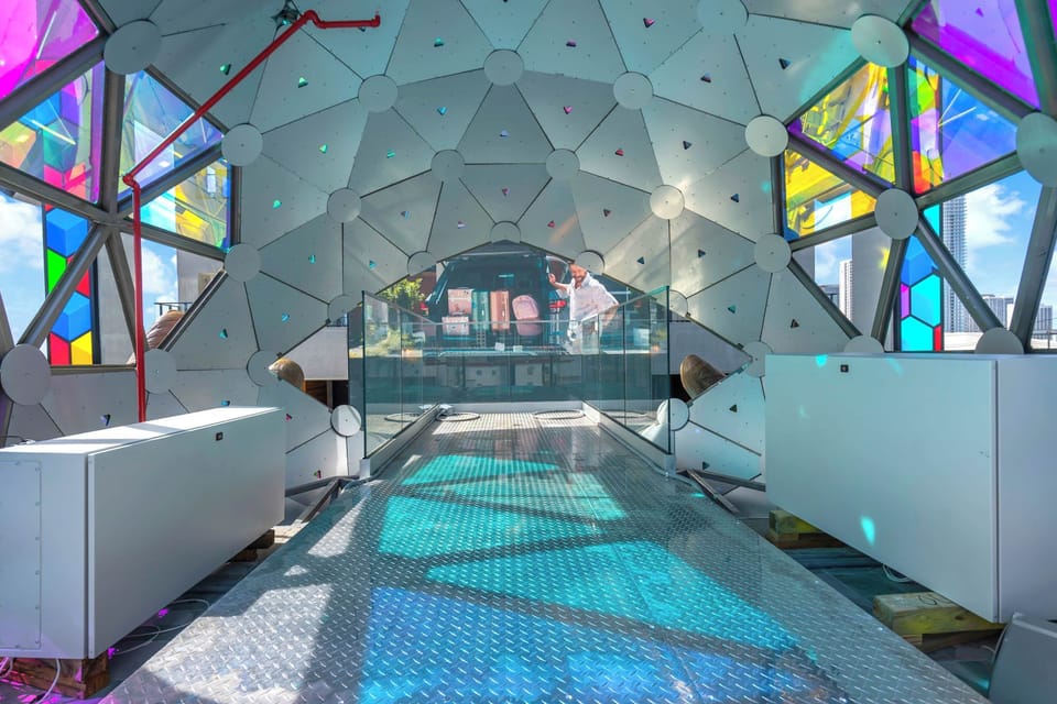 Step into the poolside stained-glass dome for a truly Insta-worthy selfie​