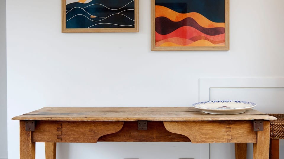 Tasteful décor and handcrafted furnishings bring personality throughout the home.