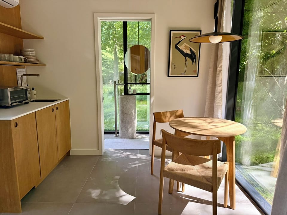 Unwind in style. A gorgeous intimate dining nook designed for slow mornings and deep relaxation.