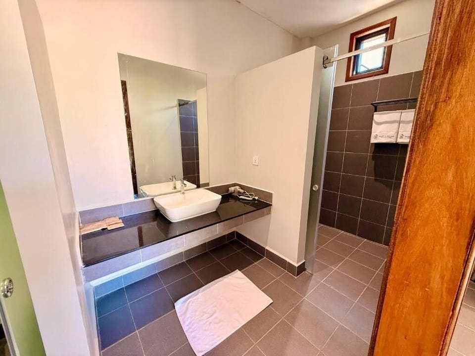 Free toiletries, hair dryer, towels, soap