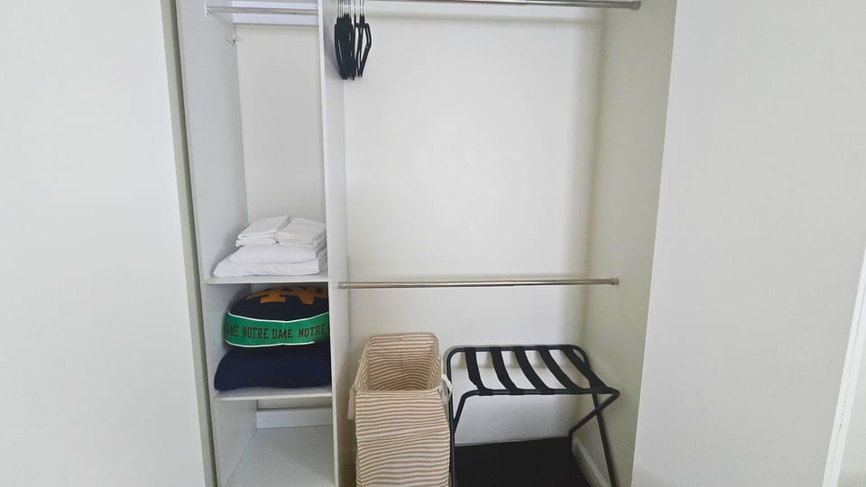 Closet systems in each bedroom with storage and extra essentials.
