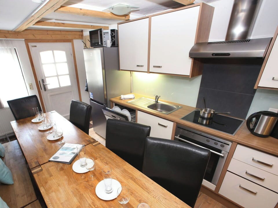 Furniture, Flooring, Wood, Countertop, Floor, Interior Design, Kitchen, Sink, Plumbing Fixture, Cabinetry