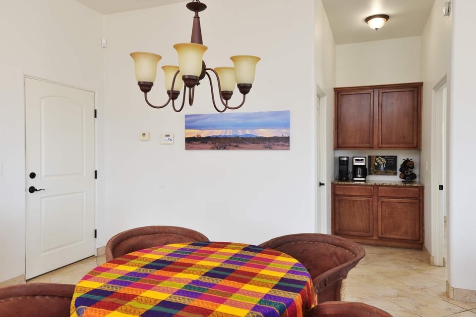 Enjoy the coffee nook at Dave's Place. A spacious 1-bedroom casita in the Sonoran Desert. 