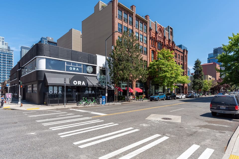 View of Austin Bell building from 1st/Battery