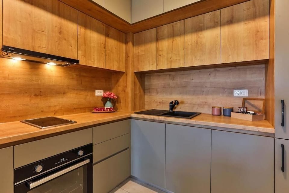 Basic Apartment, Balcony, City View | Private kitchen