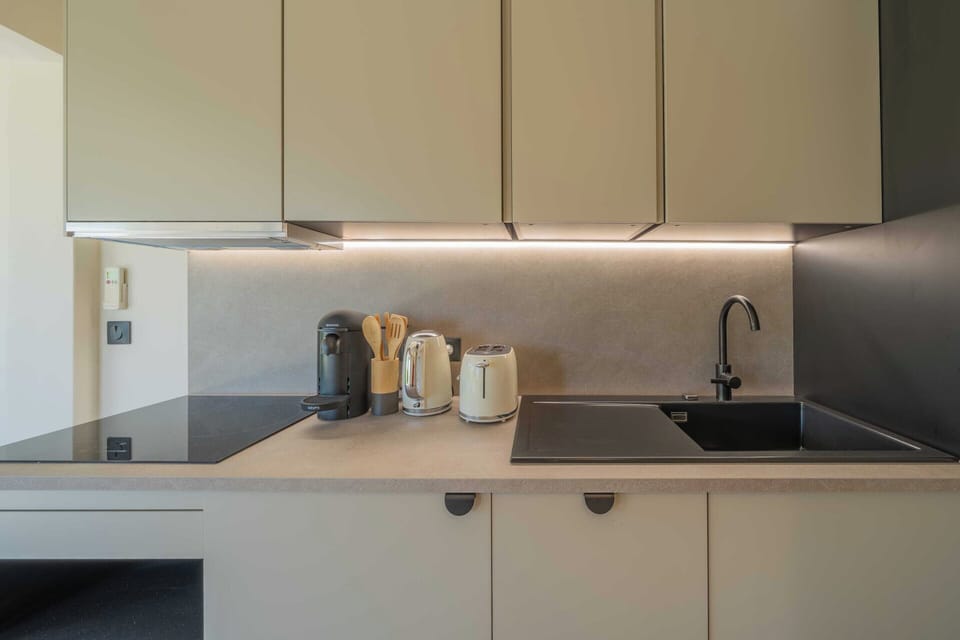 Apartment | Private kitchen | Coffee/tea maker, fridge, microwave, stovetop