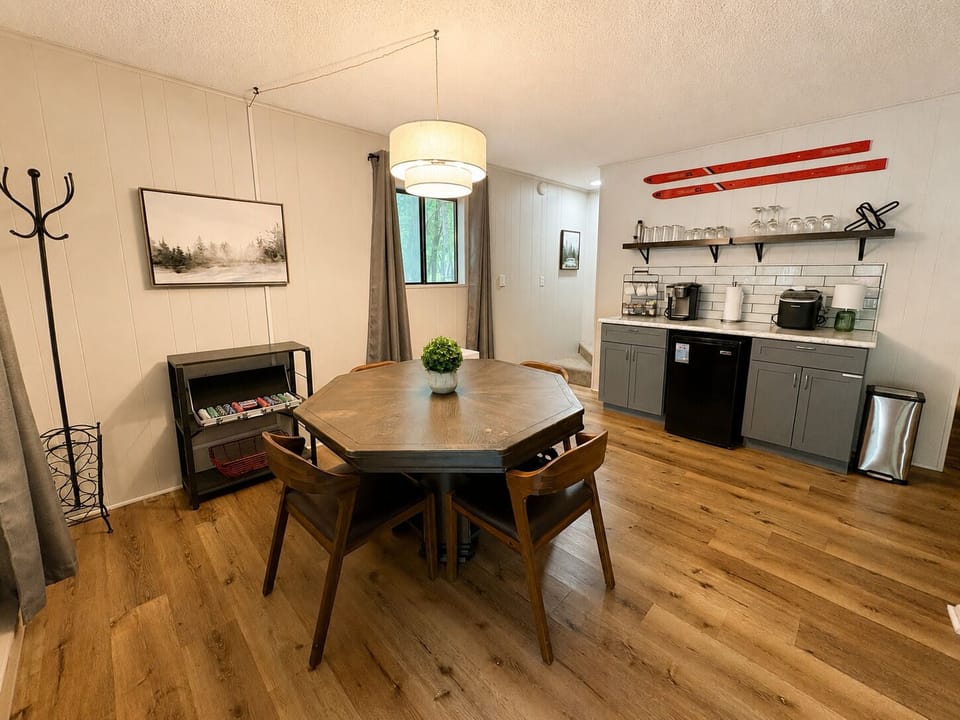 First Floor Dry Bar with Mini Fridge and Game Table
