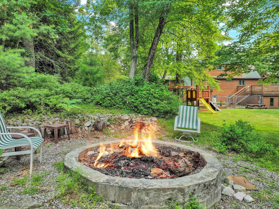 Private Fire Pit Surrounded by Nature