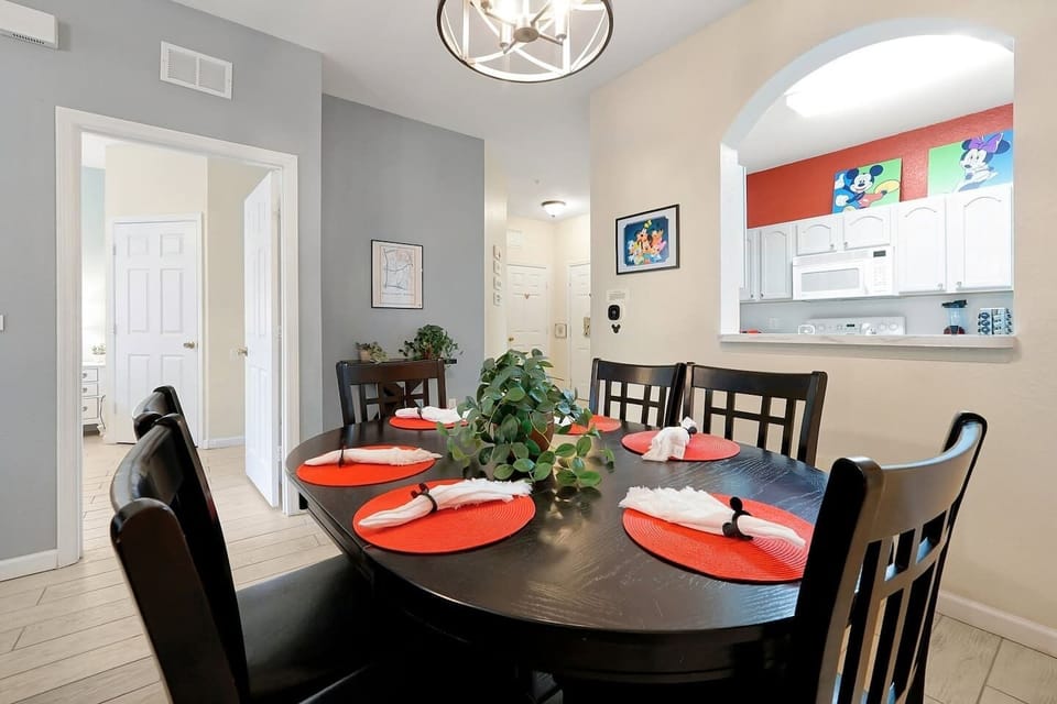 Dining just off the kitchen