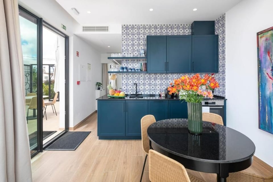 Villa 02 | Private kitchen | Full-size fridge, microwave, oven, stovetop
