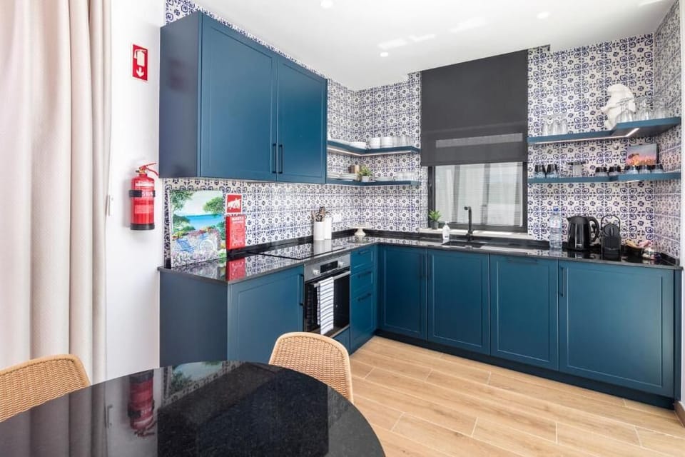 Villa 03 | Private kitchen | Full-size fridge, microwave, oven, stovetop