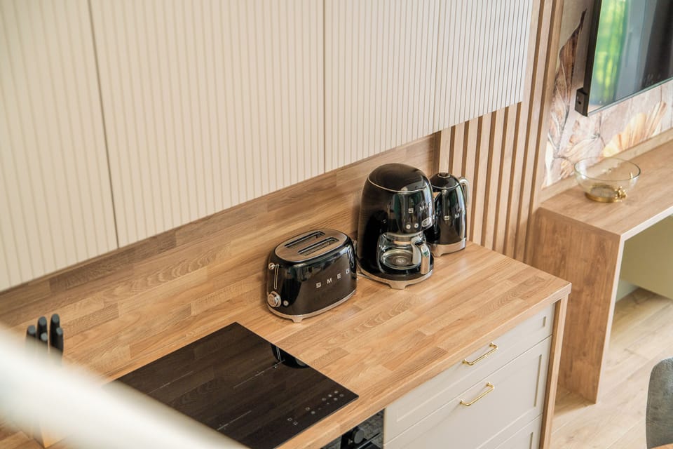 Premium Penthouse, 2 Bedrooms | Private kitchen | Fridge, microwave, stovetop, dishwasher