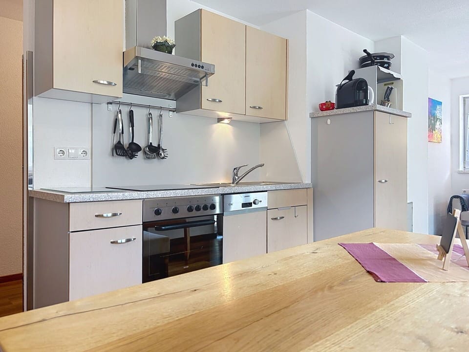 Kitchen Appliance, Kitchen, Countertop, Furniture, Cabinetry, Major Appliance, Wood, Flooring, Interior Design, Kitchen Stove