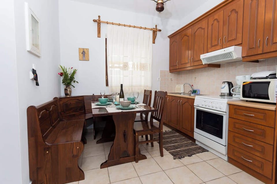 Fully equipped kitchen and dining area for preparing meals during your stay.