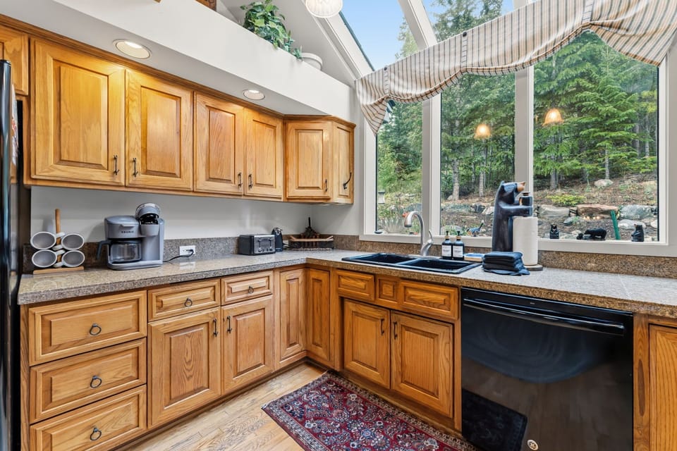 Fully stocked kitchen located on the main floor.