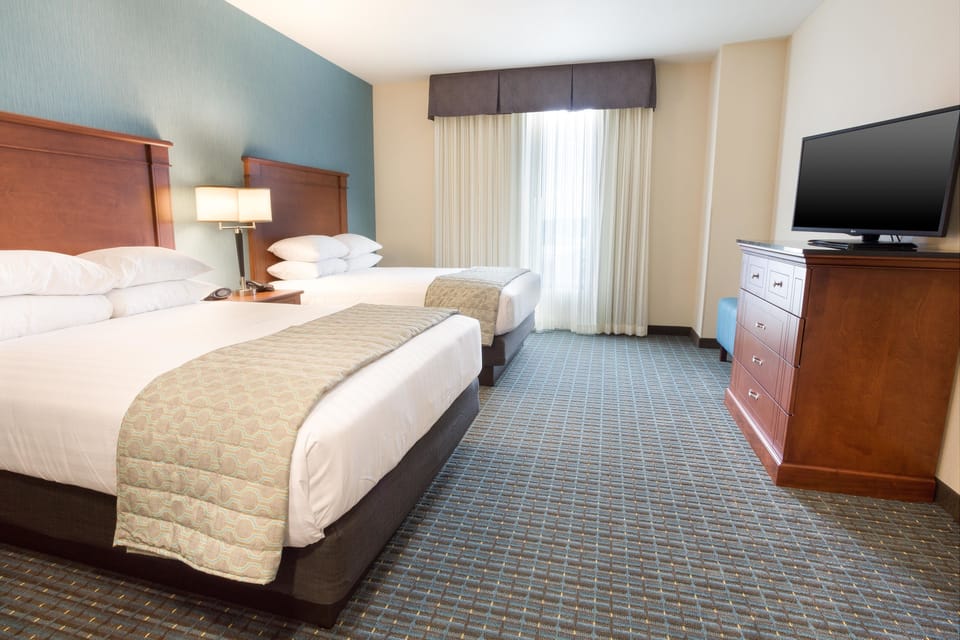 In-room safe, desk, laptop workspace, blackout drapes