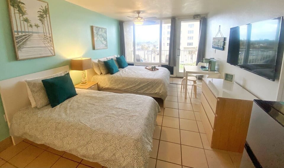 Recharge in a serene environment, just steps away from the beach.