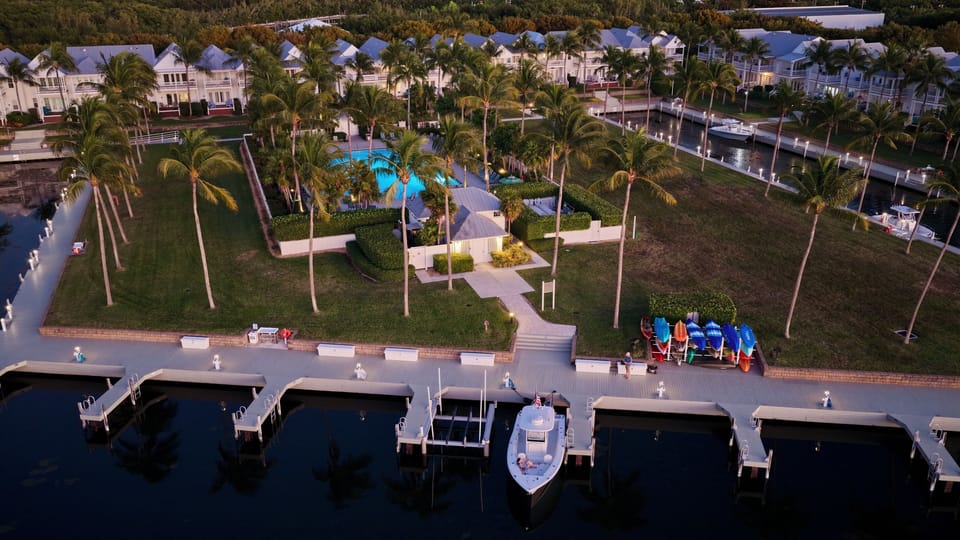 Boat Slip is on a Finger Pier - Where boat is located in this photo