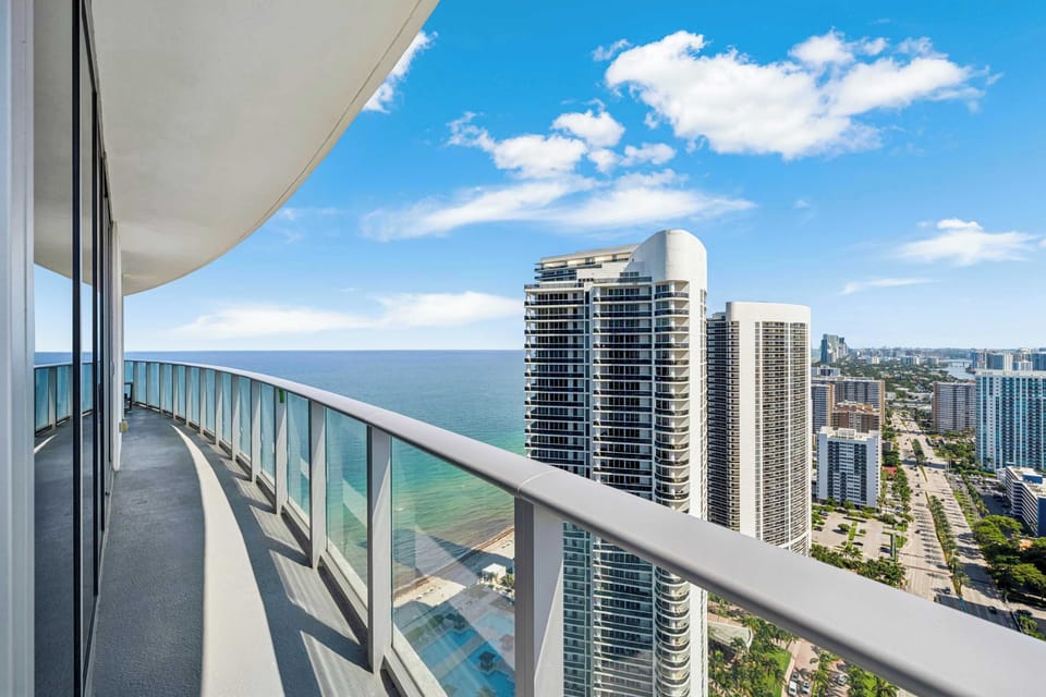 Step outside to panoramic views of the city and coastline