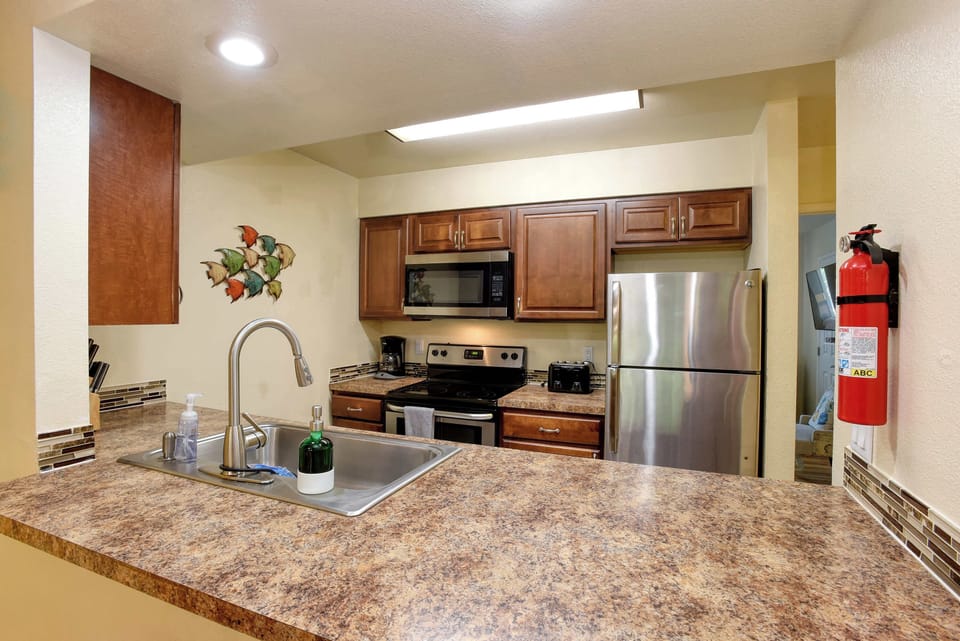 Granite Kitchen With Modern Island Essentials