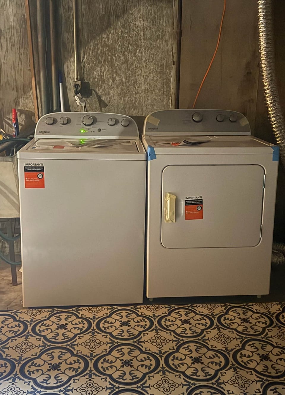New washer and dryer