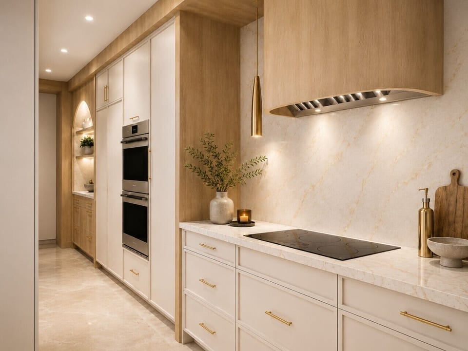 Massive chef`s kitchen ft. high end appliances and LED coffee bar