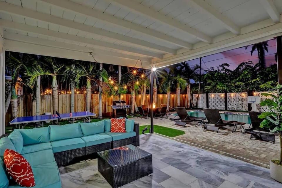 Relax under the covered patio.